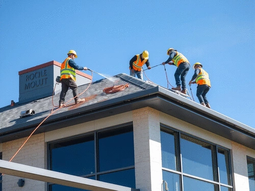 Commercial Roof Restoration in Teneriffe