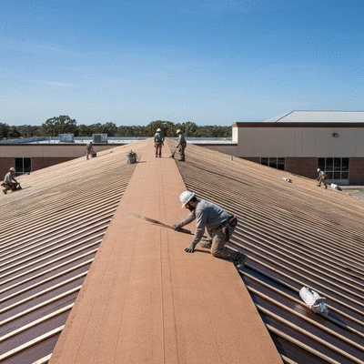 Commercial roof restoration process
